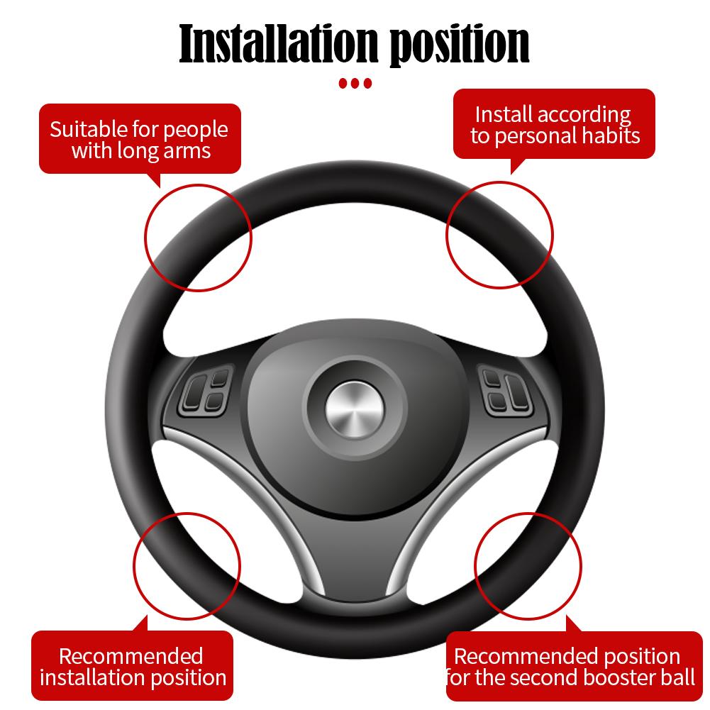 Labor Saving Car Steering Wheel Booster Spinner Knob Truck Tractor Forklift 360 Degree Grip Ball Turning Hand Control Auto Parts