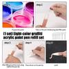 8Pcs Refill Able Pen Case for Flexible Inks Filling in Various Art Environments Empty Markers Pen Multipurpose Markers