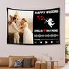 Custom Tapestry Upload Images/Text Customized Tapestry Wall Hanging Backdrop for Bedroom Dorm Wedding Multiple Sizes