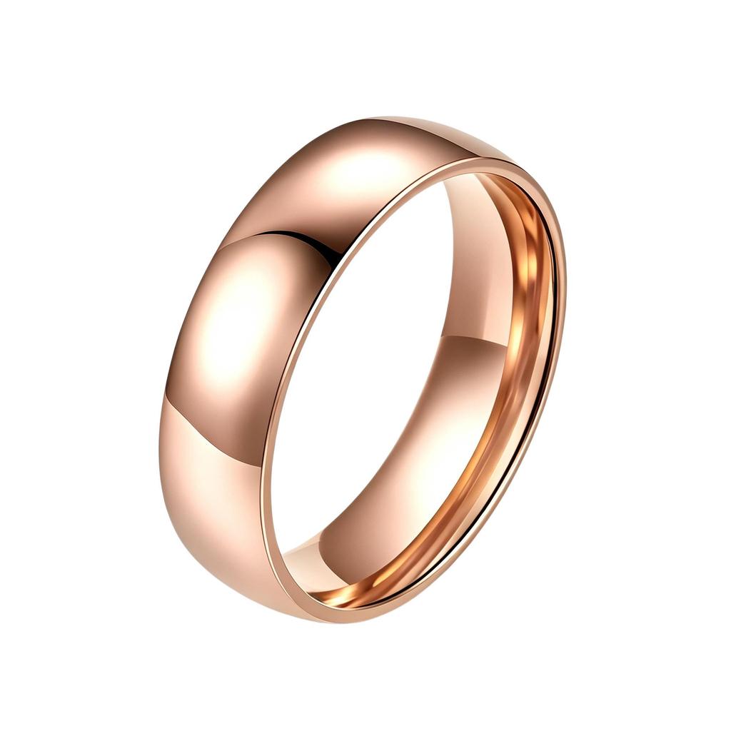 Ins Style Simple Plain Stainless Steel Fashion Ring for European and American Markets