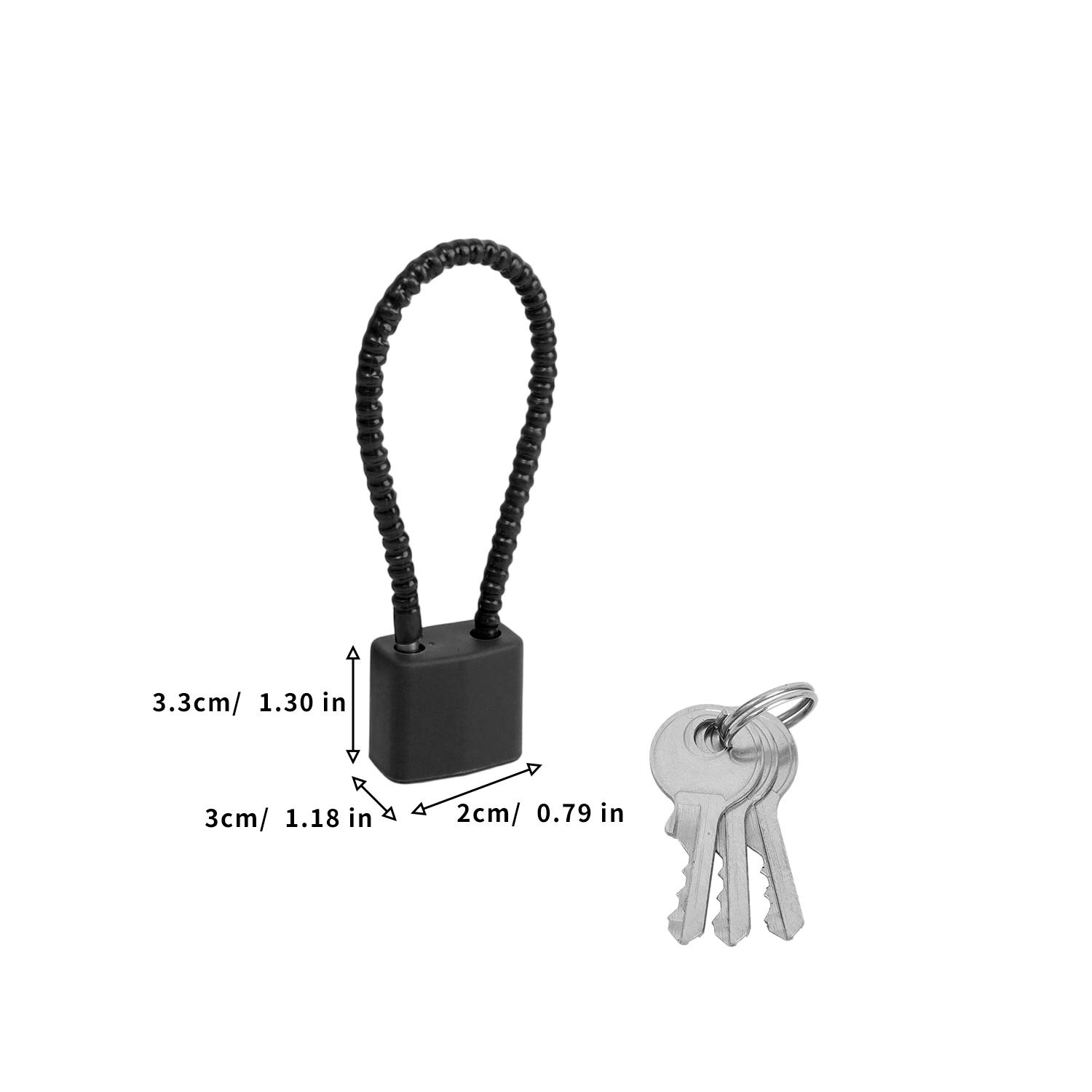 20/38cm Steel Cable Padlock Portable Multifunctional Cable Shot Padlock Key Flexible Padlock Equipped with Keys Suitcase Locks