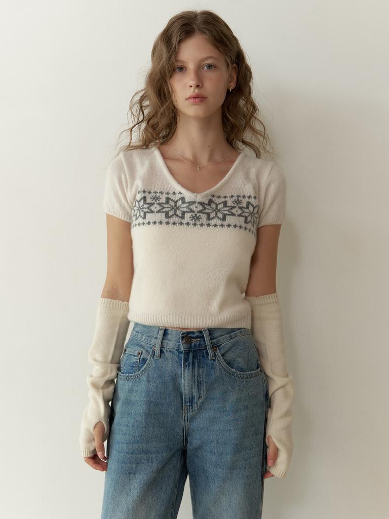 Liel Vigne Half V Knit (Ivory)