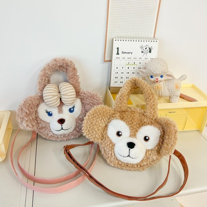 Cute Brown Bear Big Face Bag New Doll Doll Bag Girls Versatile Cartoon Handbag Bag