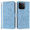 For Honor X7c 4G/Play 60 Plus 5G/200 Smart 5G/Play 9T Case with Strap Cats Imprint Leather Wallet Phone Cover