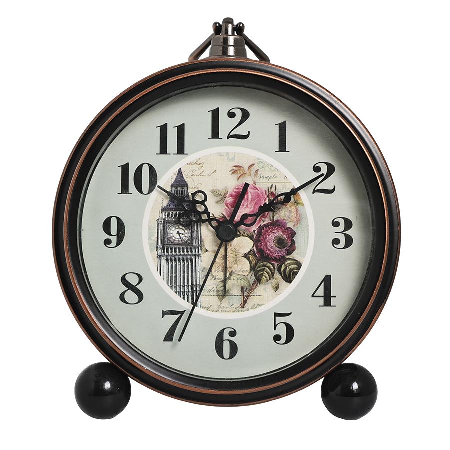1 Piece Retro Metal Base Clock, American Creative Clock; Personalized and Minimalist Pointer Clock; Room and Home Decoration Use
