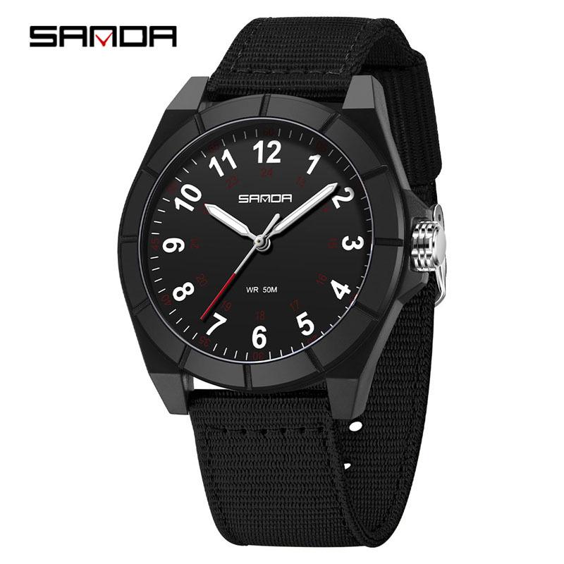 SANDA Unisex Luminous Korean Style Nurse Watch: Lightweight, Thin, Waterproof, Large Dial Quartz Watch for Teens