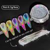 Nail Art Electroplating Laser Powder, Chameleon Colorful Rainbow Powder, Ultra-Fine Nail Laser Magic Mirror Glitter