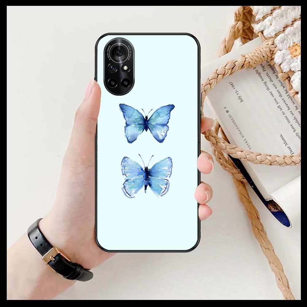 Schöne Schmetterlingsmuster Klare Handyhülle Für Huawei Honor 20 10 9 8A 7 5T X Pro Lite 5G Schwarz Etui Coque Hoesjes Comic Fas