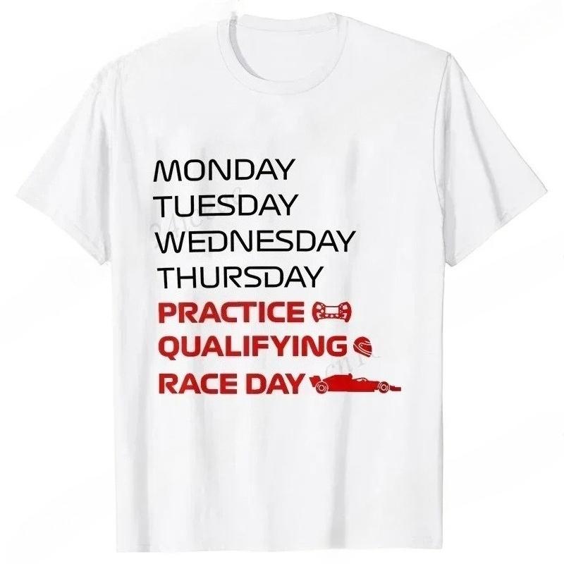 Race Week TShirt for Men Women Clothing Practice Qualifying Race Day Design Tshirts Casual Men Clothing Racing Fan Gift