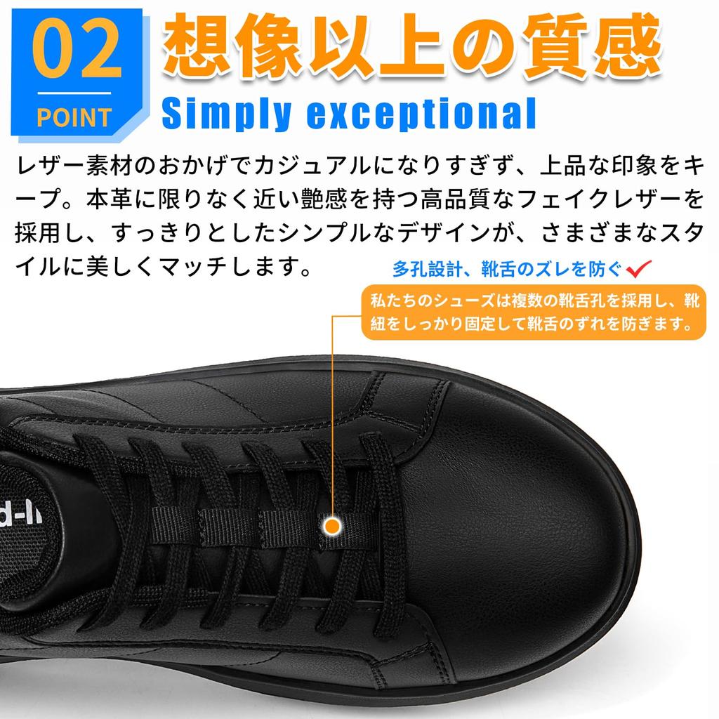 Waterproof Sneakers to slip on while recommended by physical Walking Shoes Business Sneakers Leather Black Most Comfortable Commuting Easy to Walk