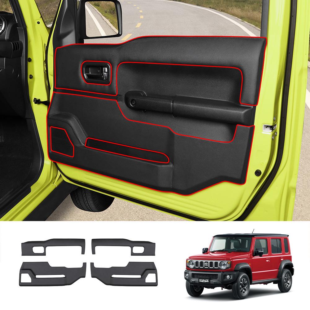 

2023+ Jimny Nomade 5-Door Leather Door Kick Mats & Protector Plates