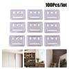 100Pcs/Sets Stainless Steel Wall Panel Buckle Hasp Clamp Fixing Piece For Integrated Wall Panel Connector Furniture Buckle