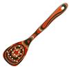 Colored Wooden Kitchen Set: Non-stick Ladle, Strainer, and Spatula.