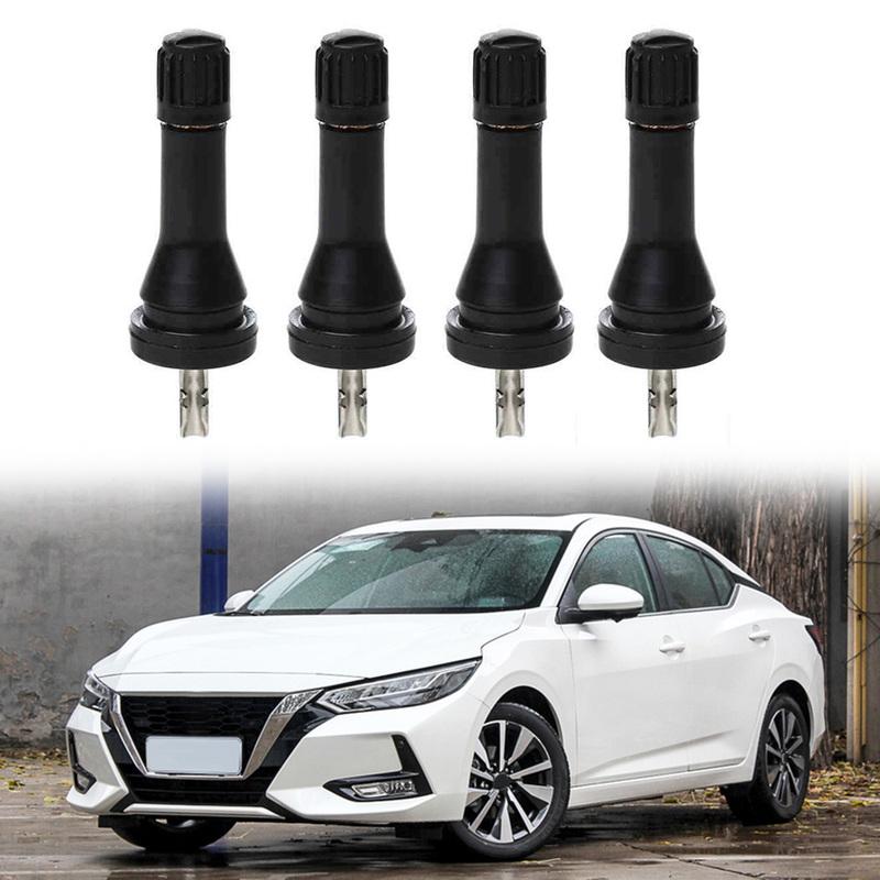 High Quality New Stable Tire Accessories Car Accessories Valve Stems Tyre Stem Plastic 4pcs Black Tyre Pressure Sensor Valve