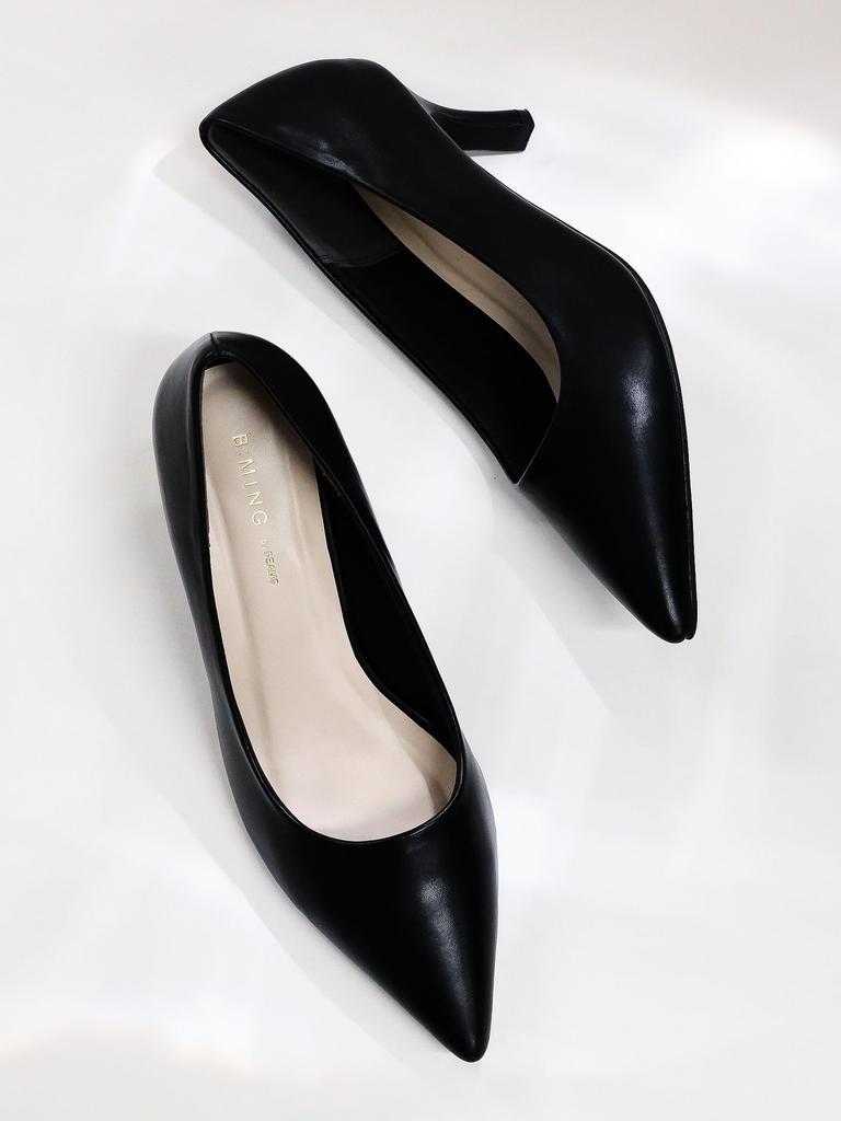 B:MING LIFE STORE by BEAMS/Dress Shoes B:MING by BEAMS Faux Leather Pumps Women's Black Size 22.5