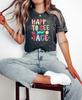 Cute Retro Smiley Tee, Colorful Positive Vibes T-Shirt, Happy To See Your Face Teacher Shirt, Back To School Gift, Happy Graphic Tee