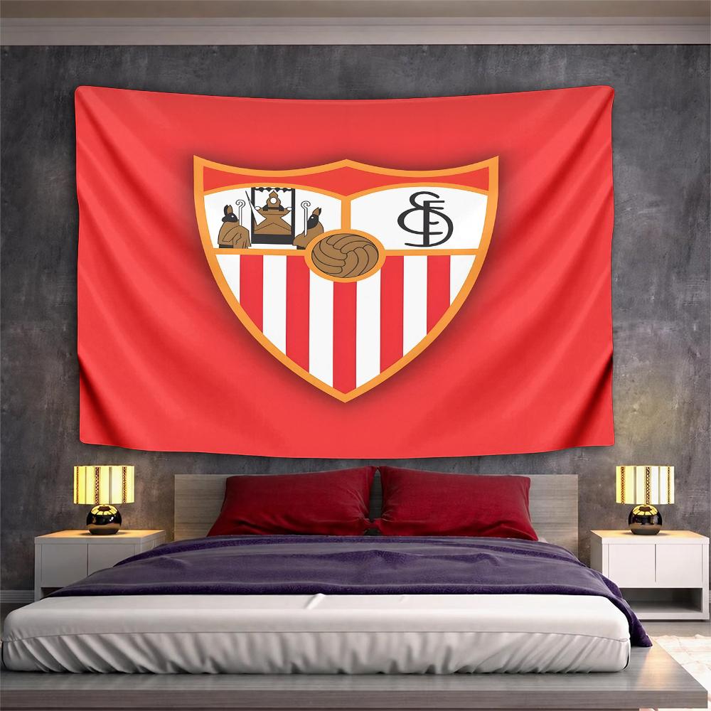 Red white shield logo striped design Patterned tapestry for bedroom and living room home decor sofas.