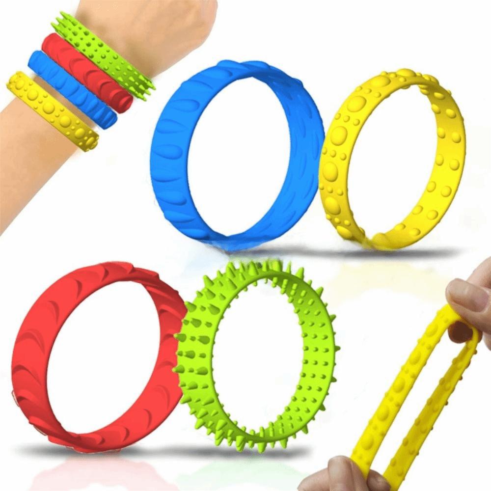 Multi-Texture Sensory Hand Ring Toys Flexible Design Silent Decompressors Bracelet  Kids Play