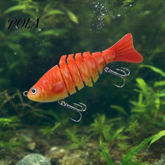 9.5CM/13.7G Multi-Jointed Fishing Lure with Hooks, Slow Sinking 7-Section Swimbait, Bionic Hard Artificial Bait for Freshwater Saltwater Fishing