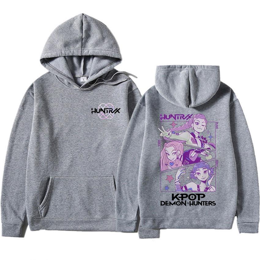 K-Pop Demon Hunters Hoodie Harajuku Pullovers Tops Streetwear Sweatshirts Anime Fashion Casual Hoodies