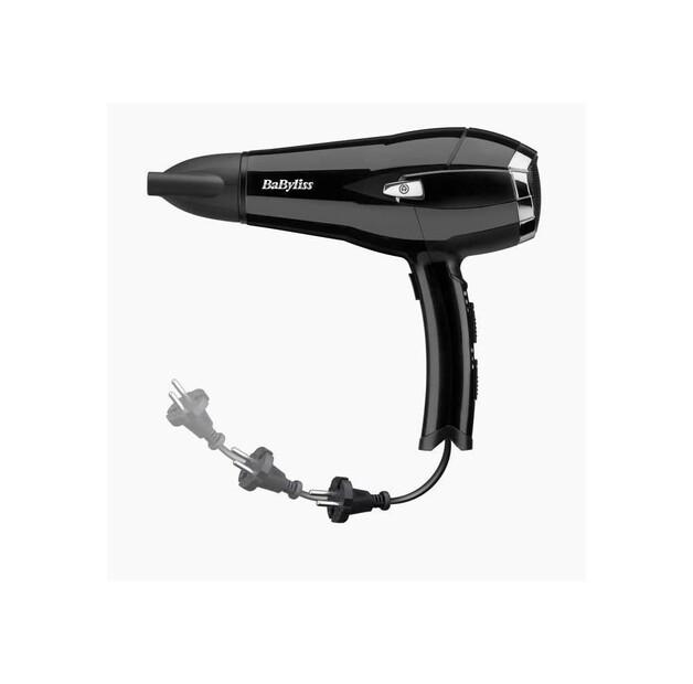 Фен BaByliss D374DE Cordkeeper 2000 schwarz/silber
