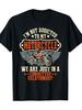 Im Not Addicted To My Motorcycle Biker Motorist Funny Pattern Design100 Cotton Oneck Short Sleeve Printed Mens Tshirt