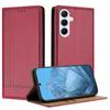 For Samsung Galaxy A56 5G Case L-Shaped Grid Pattern Leather Stand Phone Cover with Card Slots