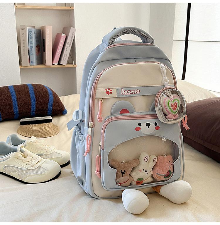 Schoolbag New High-value Japanese Ins Fresh and Sweet Candy-colored Backpack, Lightweight and Large-capacity Backpack for Junior and Senior High