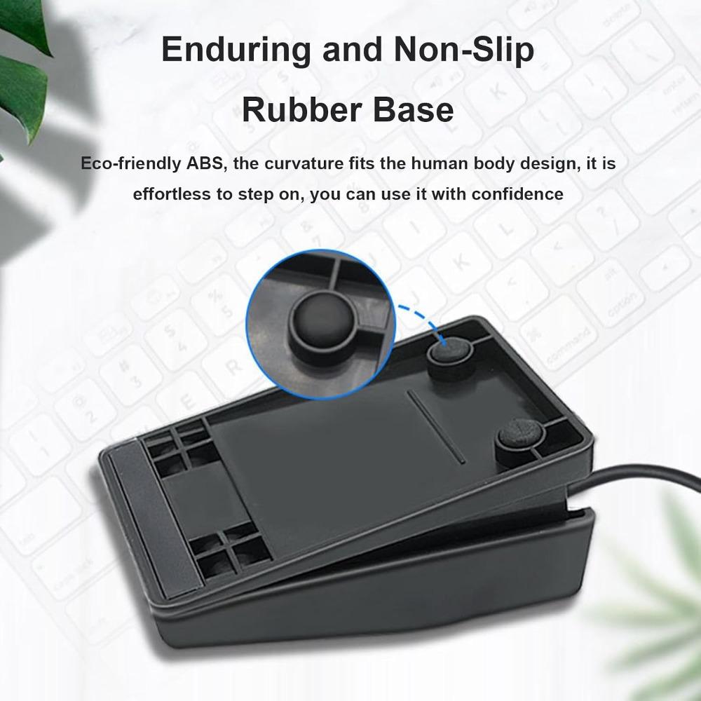 USB Foot Pedal Single Gaming Foot Controller Compact Foot Pedal Switch Video Game Control