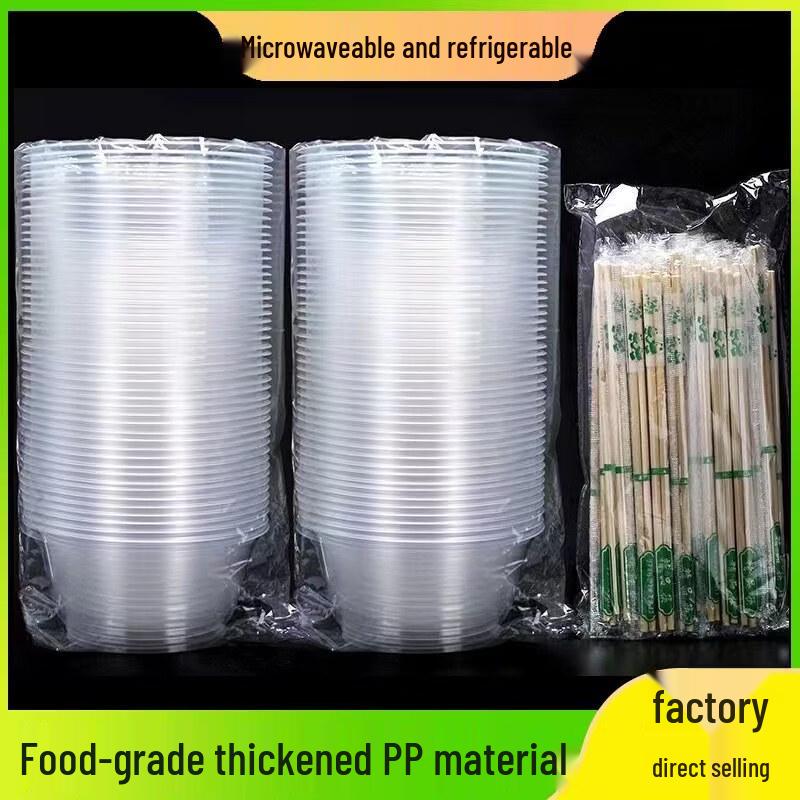 Disposable Plastic Round Bowls with Lids