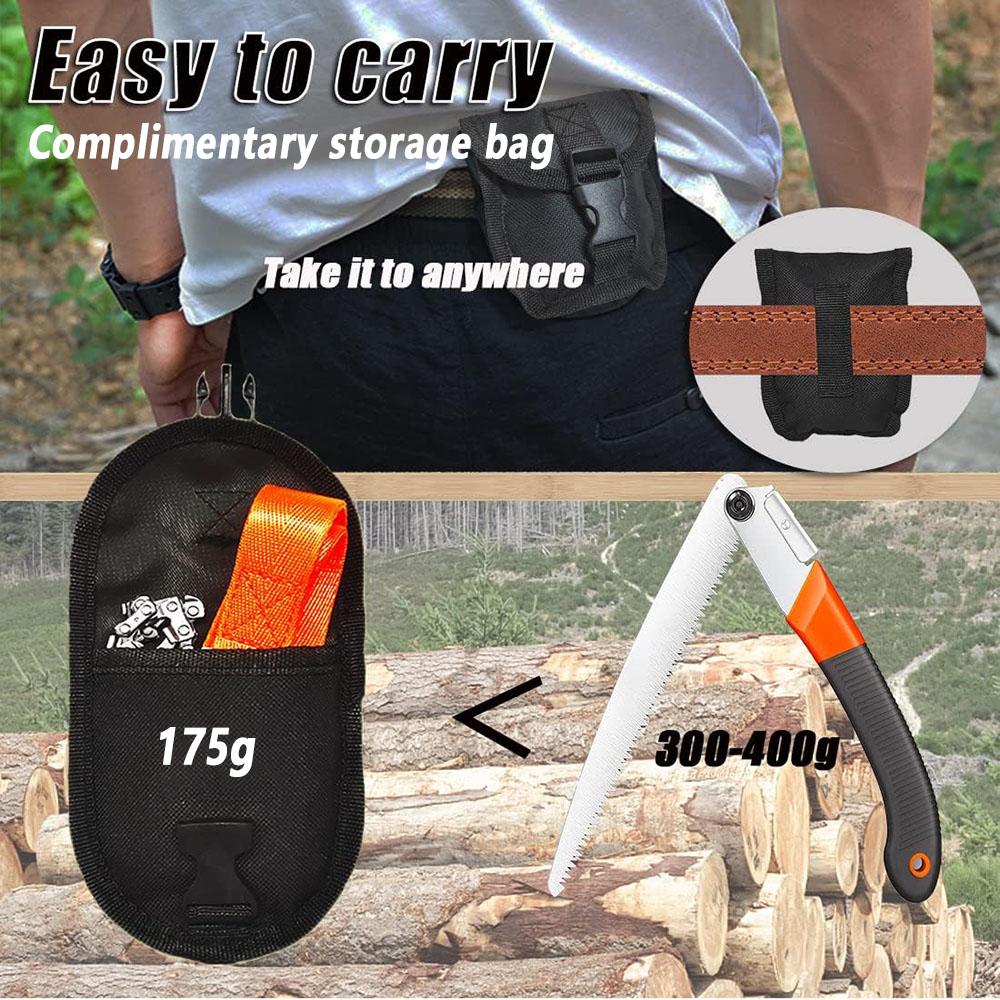 11Tooth Handheld Survival Chain Saw Chainsaws Emergency Camping Hiking Tool Pocket Hand Tool Pouch Outdoor Pocket Hand Chain Saw High Quality