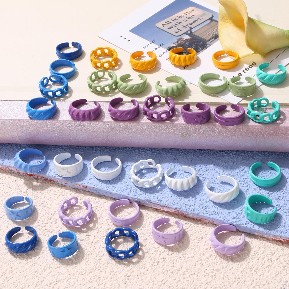 Open Ring 2pcs / Set Ring Knuckle Open Jewelry Christmas Gift Women's Daily Life Jewelry