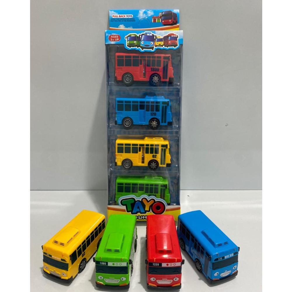 

Korean Tayo The Small Bus Slings and Pull-Back Car Diy Track Toy Collection Tayo Cartoon Car Toy Collection Car Model Xmas Gifts -A1915