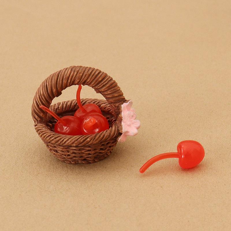 Mini Supermarket Vegetable Fruit Model With Clear Box 1/12 Kitchenware Dollhouse Simulated Food Decoration Dolls Accessories