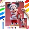 Mickey Mouse Christmas Santa Gift Digital Oil Painting Art Kit DIY Handmade Home Decoration Gift