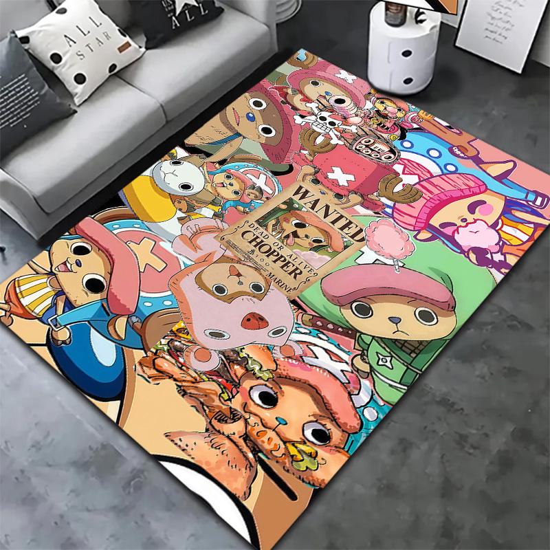 Tony Tony Chopper Teppich für Wohnzimmer Schlafzimmer Zuhause Sofadekoration, rutschfeste Spielmatte für Kinder