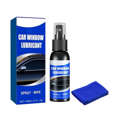 60ml Door Glass Lifting Agent Window Lubricants Rubber Seal Softening Agent with Cloth Auto Maintenance Accessories