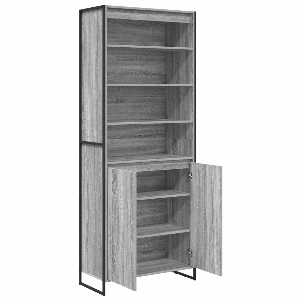 Armadi Alti Grigio Sonoma 79 x 36 x 200 cm Truciolato