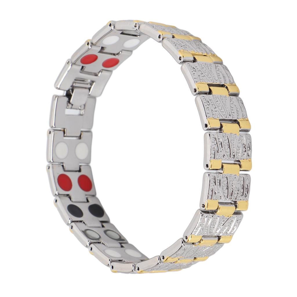 Magnet Therapy Bracelets Titanium Steel Improve Sleep Lose Weight Stylish Bracelets Jewelry Silver Golden