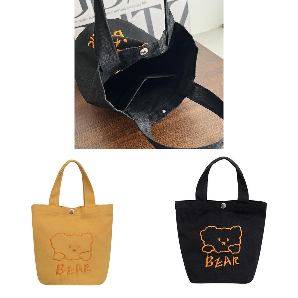 Canvas Bucket Bag For Women With Embroidery And Woven Details Perfect For Daily Casual Use