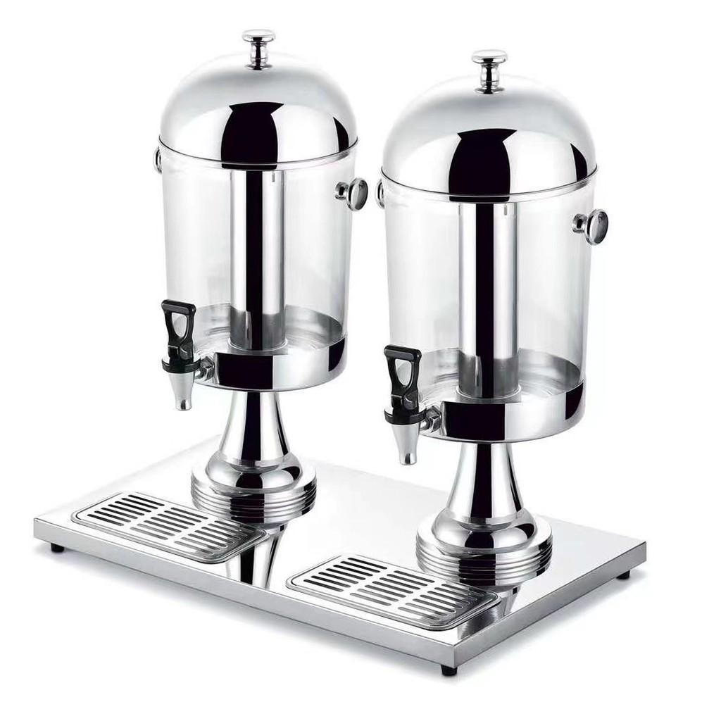 Large Capacity Buffet Commercial Stainless Steel Juice Cauldron PC Transparent Visual Hotel Restaurant Beverage Dispenser