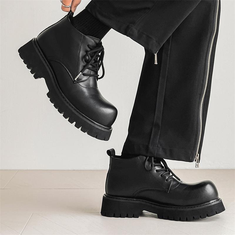 

Туфли дерби на ремешке, ботинки Мартина женские 2025 новые, короткие ботинки с головой Микки, универсальная платформа, ботинки с большой головой 28911-J 46