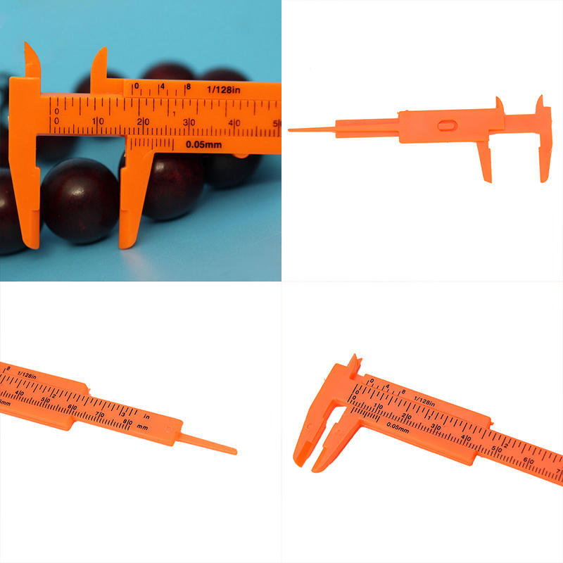 1 Pezzo Mini Righello di Plastica Scorrevole 80mm Calibro a Nonio Strumenti di Misura