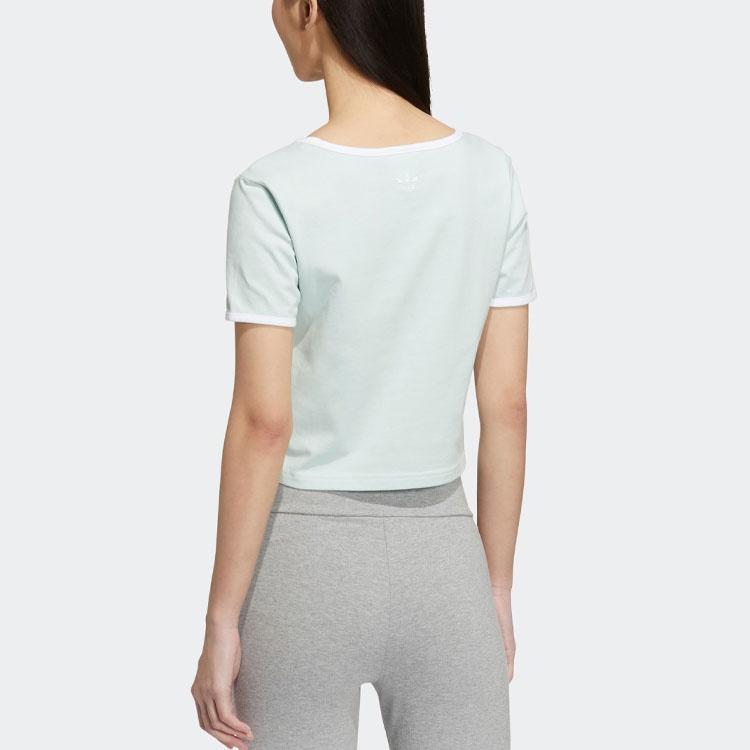 (WMNS) Adidas Y2K Short T-Shirt Asia Sizing 'Green White' Women's HR6911