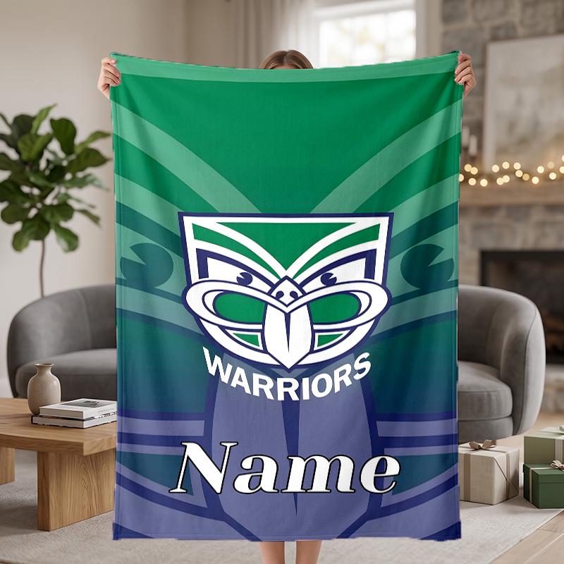 New Zealand Warriors Custom Flannel Blankets Soft Warm Cozy Throws for Home Decor Holiday Gifts