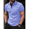 New Men's Collared Polo Shirt with Print – a Stylish, Distinctive Printed Streetwear Top