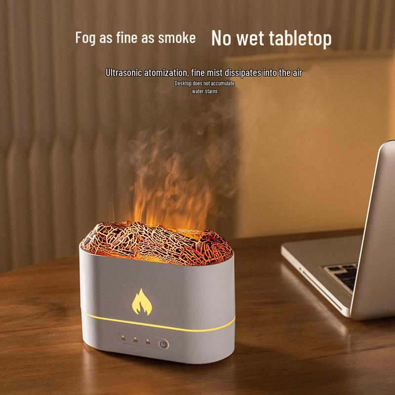 Southeast Asia Smart Aroma Diffuser: Seven-Color Desktop Humidifier with Flame Simulation and Automatic Spray