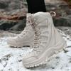 Men's Waterproof Hiking Boots High Top Durable Outdoor Women Snow Boots Climbing Boots Winter Unisex Desert Boots Plus Size