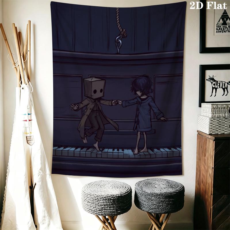 Little Nightmares Arazzo da Parete Estetico Appeso a Parete Coperta in Tessuto Stampato Arazzi Decorativi per Camera da Letto Soggiorno Arredamento per la Casa
