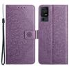 For TCL 40 SE Leather Case Mandala Imprinted Wallet Flip Phone Cover